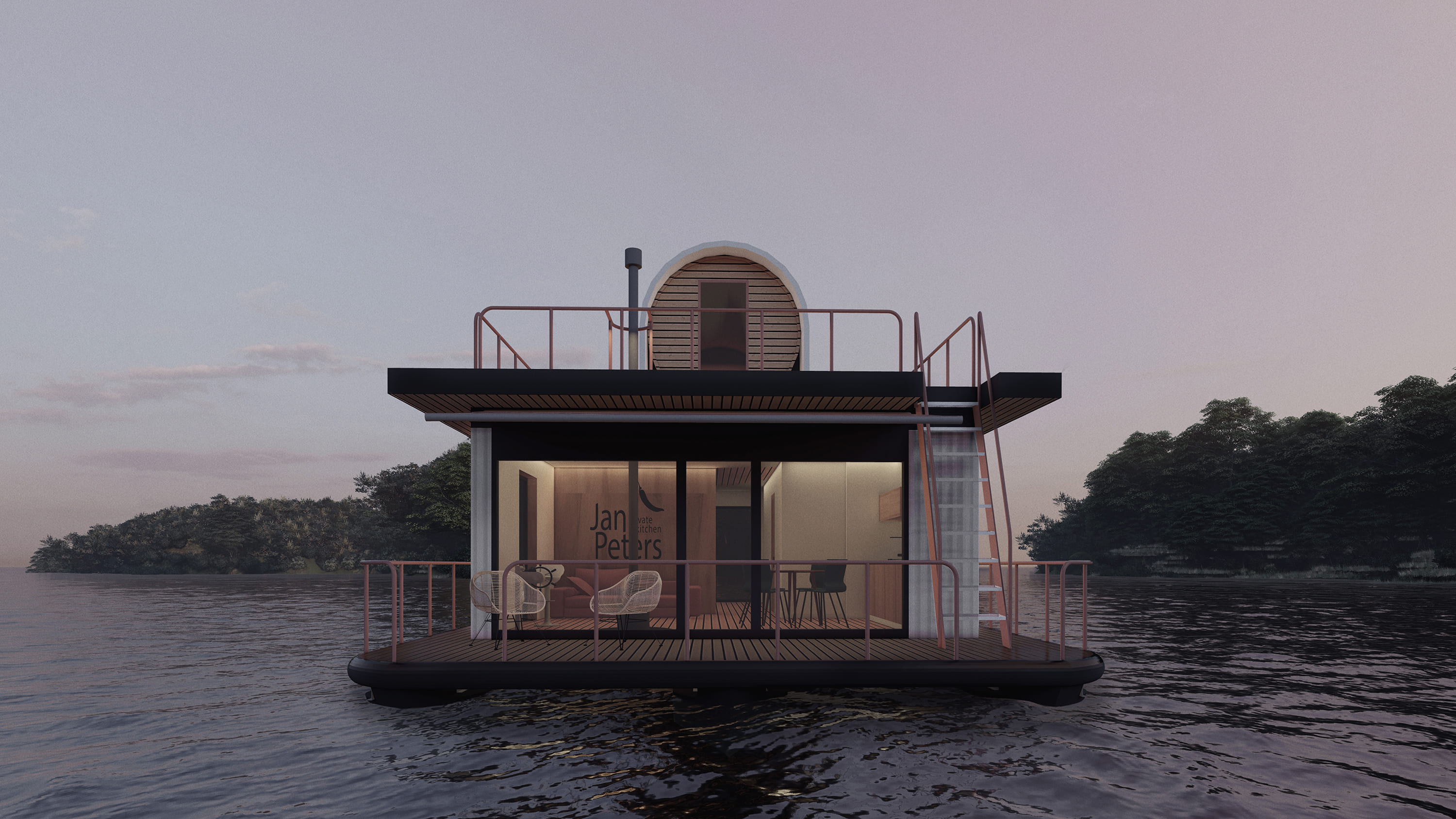 Плавучий дом "Houseboat"