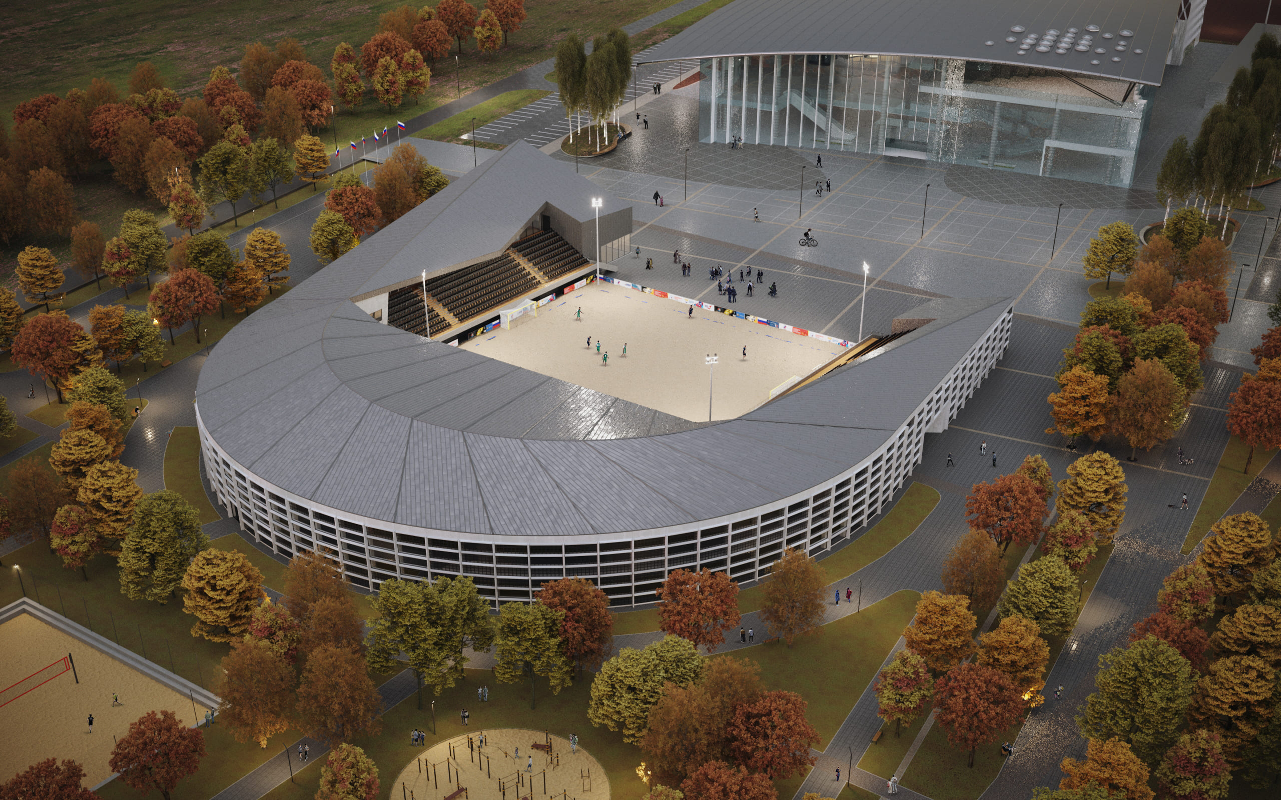 Стадионы и открытые площадки